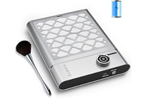 Karite Professional Nail Dust Collector, Upgrade 48W Nail Vacuum Dust Collector, 5000RPM Power Suction, 6000mAh Rechargeable,