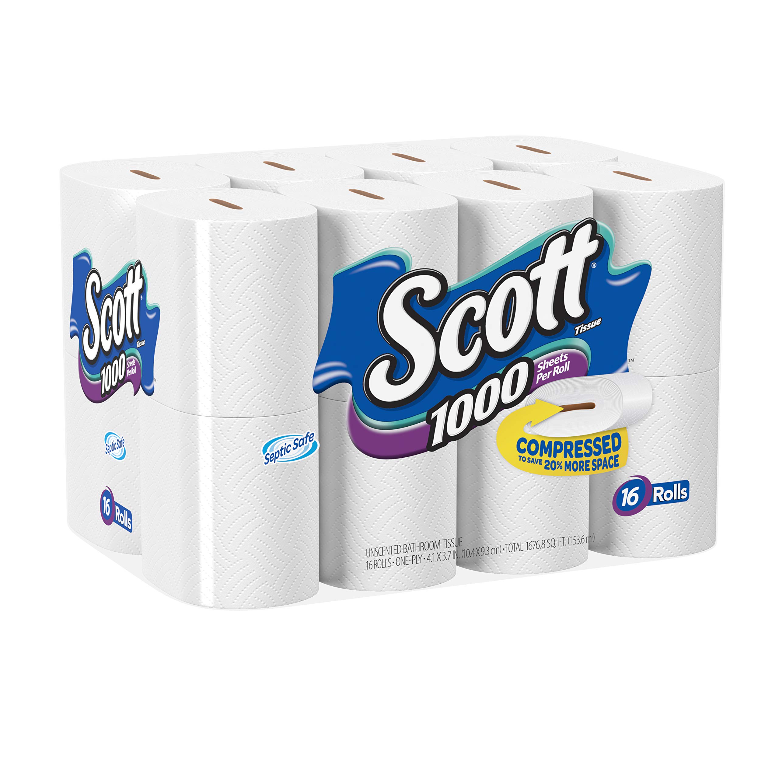 scott 1000 sheets per roll toilet paper, 32 rolls, bath tissue