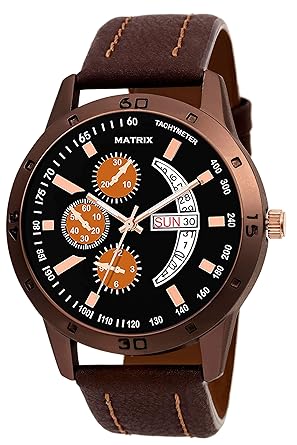 Analog Day & Date Functioning Black Dial Chono Look with Tachymeter Watch for Men/Boys (DD-50)