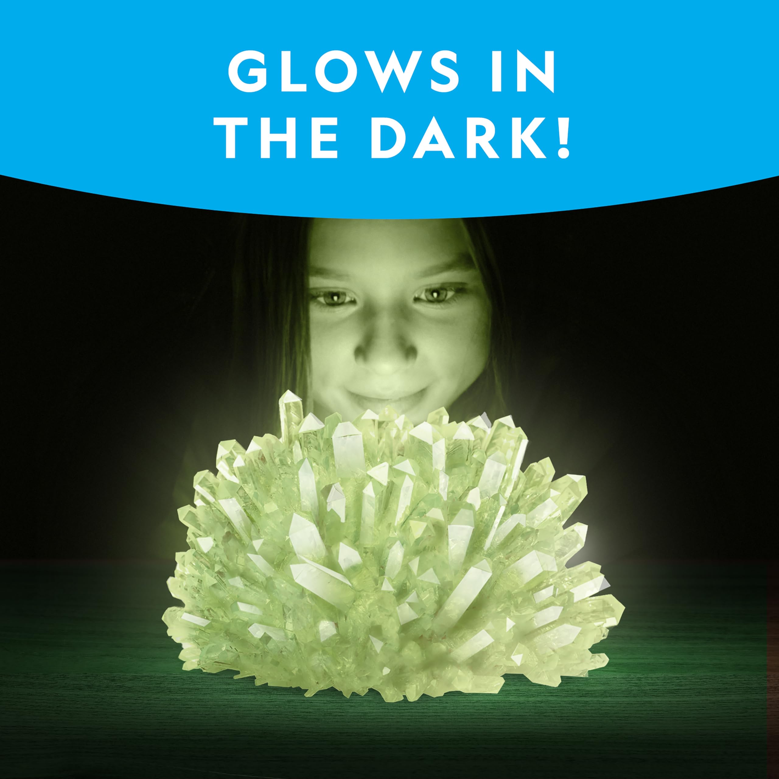 National Geographic Jumbo Crystal Growing Kit - Grow Your Own Giant Glow in The Dark Crystal in a Few Days with This Crystal Making Kit, Science Kit, Grow Crystals for Kids (Amazon Exclusive)