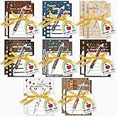 16 Set Teacher Appreciation Gifts - 16 Teacher Pens16 Sticky Notepads 16 Ribbons 16 Thank You Cards 1 Gift Box, Motivational Sticky Notes Inspirational Pens Gift for Office Supplies