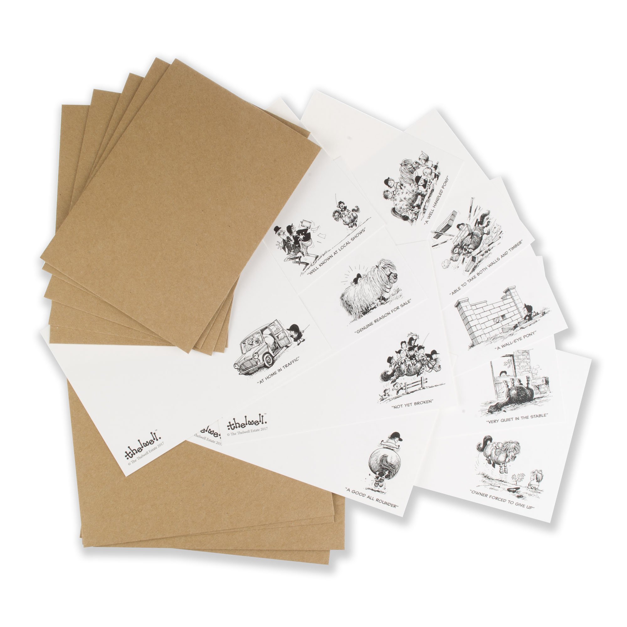 Thelwell Horse or Pony Correspondence Cards with envelopes