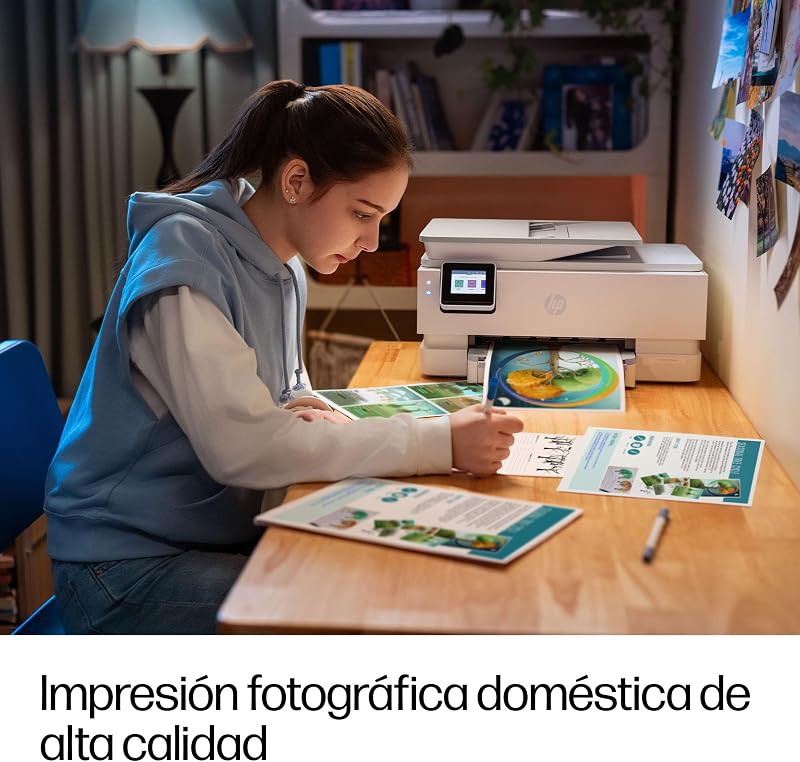 Envy Photo 7930, impressora multifunção a jato de tinta a cores A4, Wi-Fi de banda dupla, impressão automática face dupla, ADF de 35 folhas, bandeja fotográfica, 6 meses de tinta instantânea