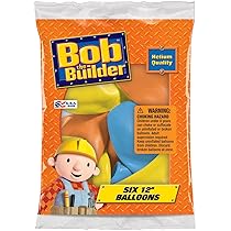 Bob Builder Party Supplies 12 Assorted Color Balloons