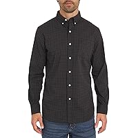 Amazon.com: Perry Ellis Men's Solid Long Sleeve Dress Shirt, Slim Fit,  Point Collar, Lightweight Stretch Fabric, Black, Small : Clothing, Shoes &  Jewelry