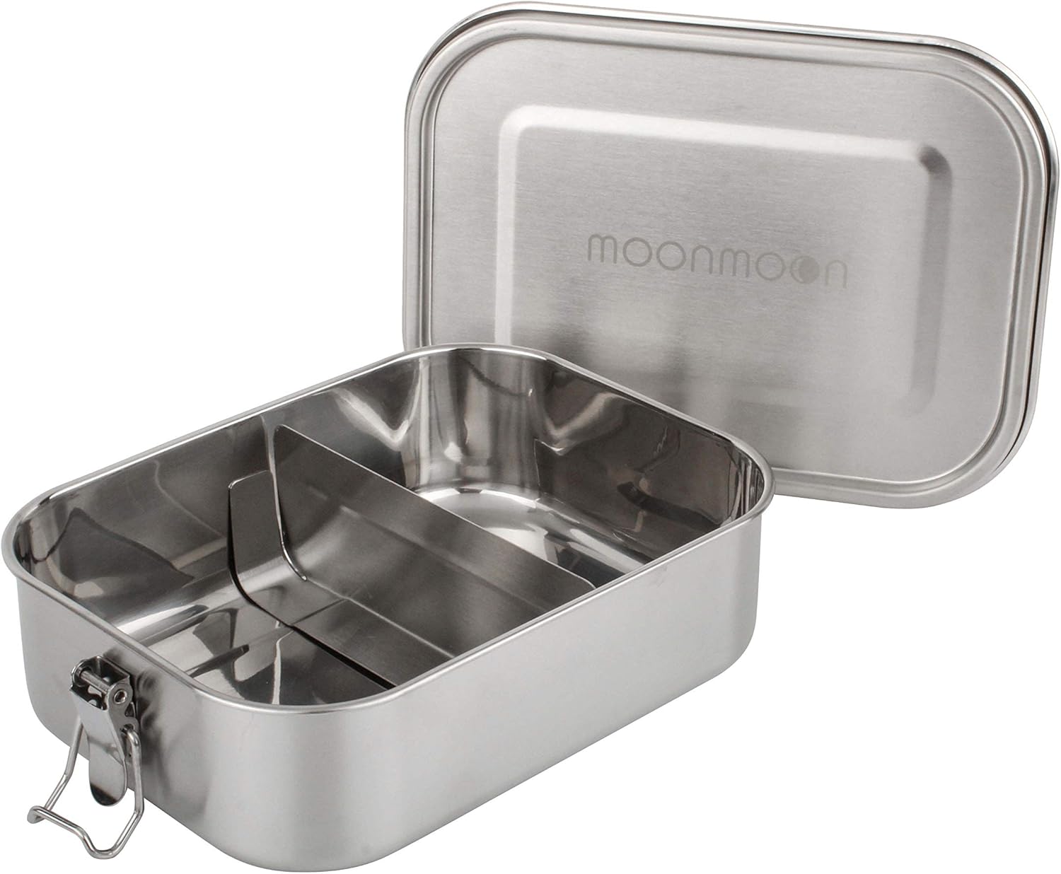 Moonmoon Stainless Steel Lunch Box (1.2 Litre), Silver, 1.2 Litres