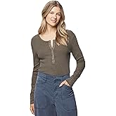 Splendid Womens Thermal Forever Henley Shirt