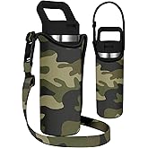 Miss Adola Water Bottle Carrier with Strap - Handheld Kids Water Bottle Holder for 10-16 oz / 14-20 oz Cute Cartoon Design Neoprene Crossbody Bottle Sling Bag for Boys Girls