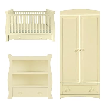 East Coast Nursery Kensington Cotbed Dresser And Wardrobe Cream