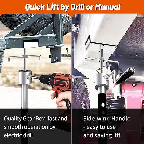 BUYGOE RV SLIDE OUT SUPPORT JACKS, HEAVY DUTY QUICK LIFT SLIDE OUT STABILIZER UP TO 5000 LBS CAPACITY EACH,SET OF 2 TRAVEL TRAILER STABILIZERS FOR TRAVEL CAMPER RV HEIGHT ADJUSTABLE FROM 16″ TO 34″