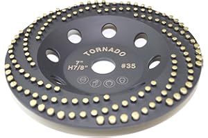 TRENION Tornado 7" Diamond Cup Grinding Removing Disc Wheel for Any Concrete with CDB New Technology (Tornado, 7")