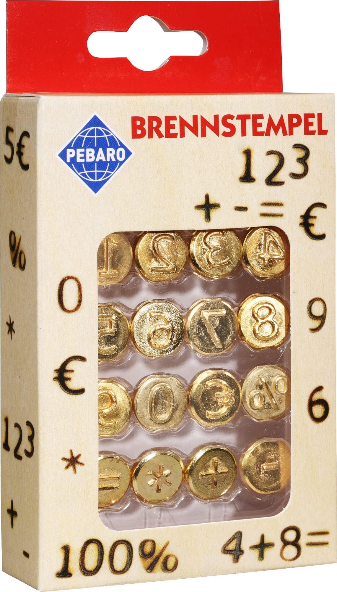 Pebaro 12-Burning Dies with Numbers 0-9 and Signs — image 1