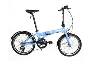 ZiZZO Via 20” Folding Bike-Lightweight Aluminum Frame Genuine Shimano 7-Speed 26lb \| Lightweight, Genuine Shimano, 26lb