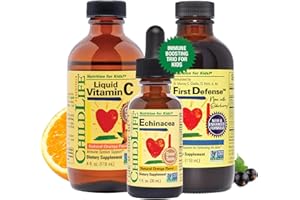CHILDLIFE ESSENTIALS Immune Support 3-Pack - Liquid Vitamin C, First Defense, and Echinacea - Immune Boosting Supplements for Infants, Toddlers, and Kids