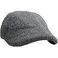 The Original Boston Scally Cap - The Scrapper Newsboy Flat Cap - 6 Panel Cotton Fitted Hat for Men - Charcoal - ML
