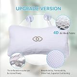 YUET Inflatable Bathtub Pillow Spa Bath Cushion Head Neck Back Support Suction view 2