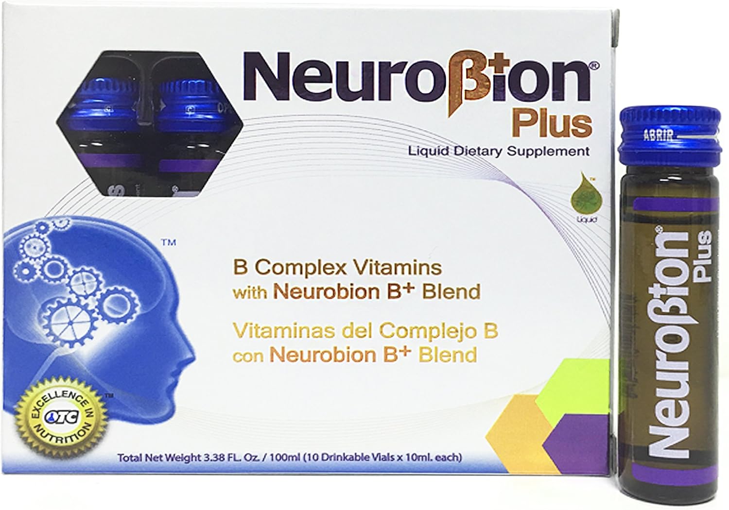 Neurobion Plus Liquid Dietary Supplement B Complex 10 Vials