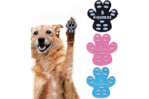 Aqumax Dog Anti Slip Paw Grips Traction Pads,Dog Feet Stickers for Slippery Floors,Paw Protection in Summer Hot Pavement, Essentials for Senior Dogs,12 Sets (48 pcs) S Multicolor