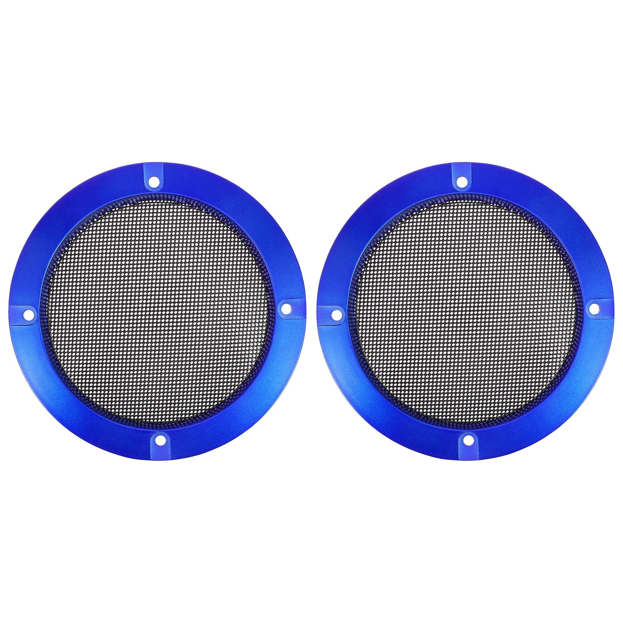 X AUTOHAUX 2pcs 4" Blue Car Audio Speaker Cover Mesh Subwoofer Grill Guard