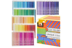 LELIX 520 Colored Pencils, Rich Pigmented Soft Core Coloring Pencils, Pre-sharpened Color Pencil Set with DIY Color Chart, Artist Quality Colored Pencils for Adult Coloring, Kids & Artists Drawing Sketching