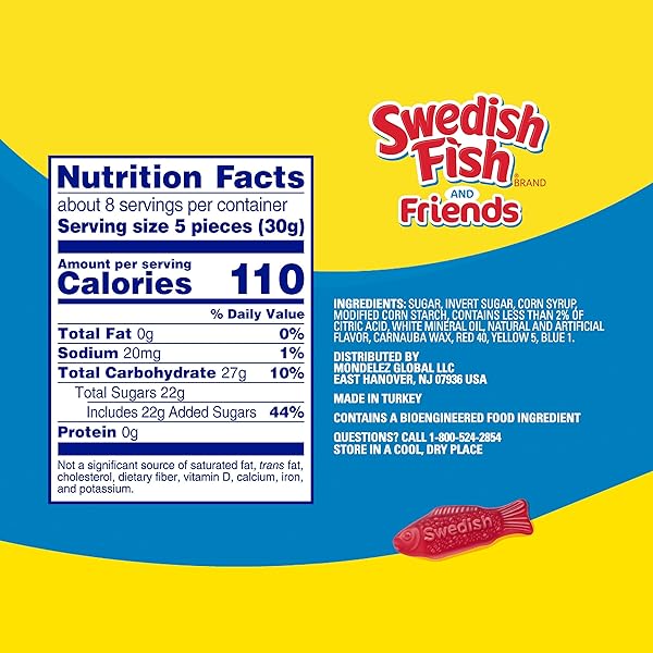 SWEDISH FISH AND FRIENDS SOFT & CHEWY CANDY, 8.04 OZ