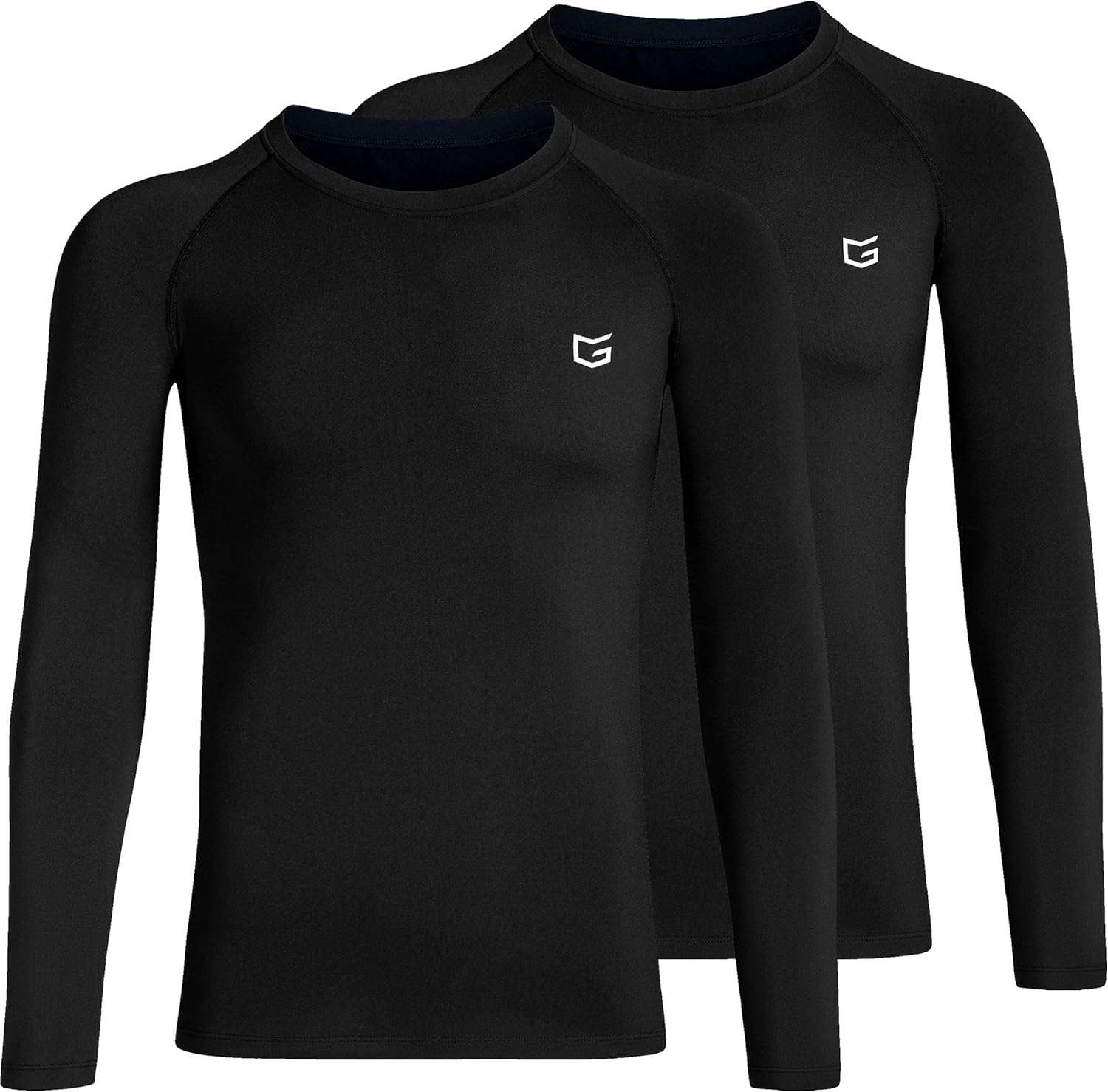 Boys' Compression Shirt Youth Fleece Thermal Long Sleeve Cold Gear Undershirts for Boys: Clothing