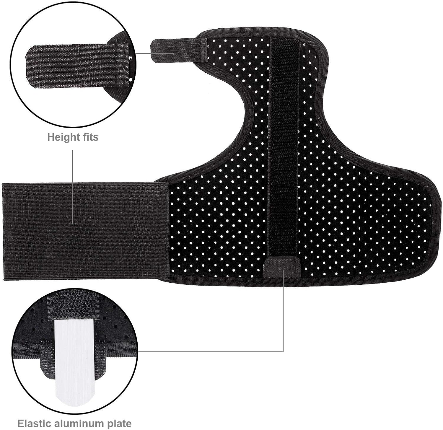 Ultrafun Trigger Finger Splint Brace Support Breathable Wrist and Thumb Fracture Finger Stabilizer Brace Sleeves for Pain Relief, Carpal Tunnel Arthritis Tendonitis (Black): Health & Personal Care