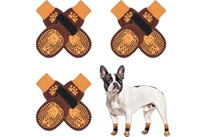 SCENEREAL Anti Slip Dog Socks for Hot/Cold Pavement to Prevent Licking Paws, Dog Grippy Socks for Senior Dogs Hardwood Floors Walking, Pet Boots & Paw Protectors for Indoor Outdoor