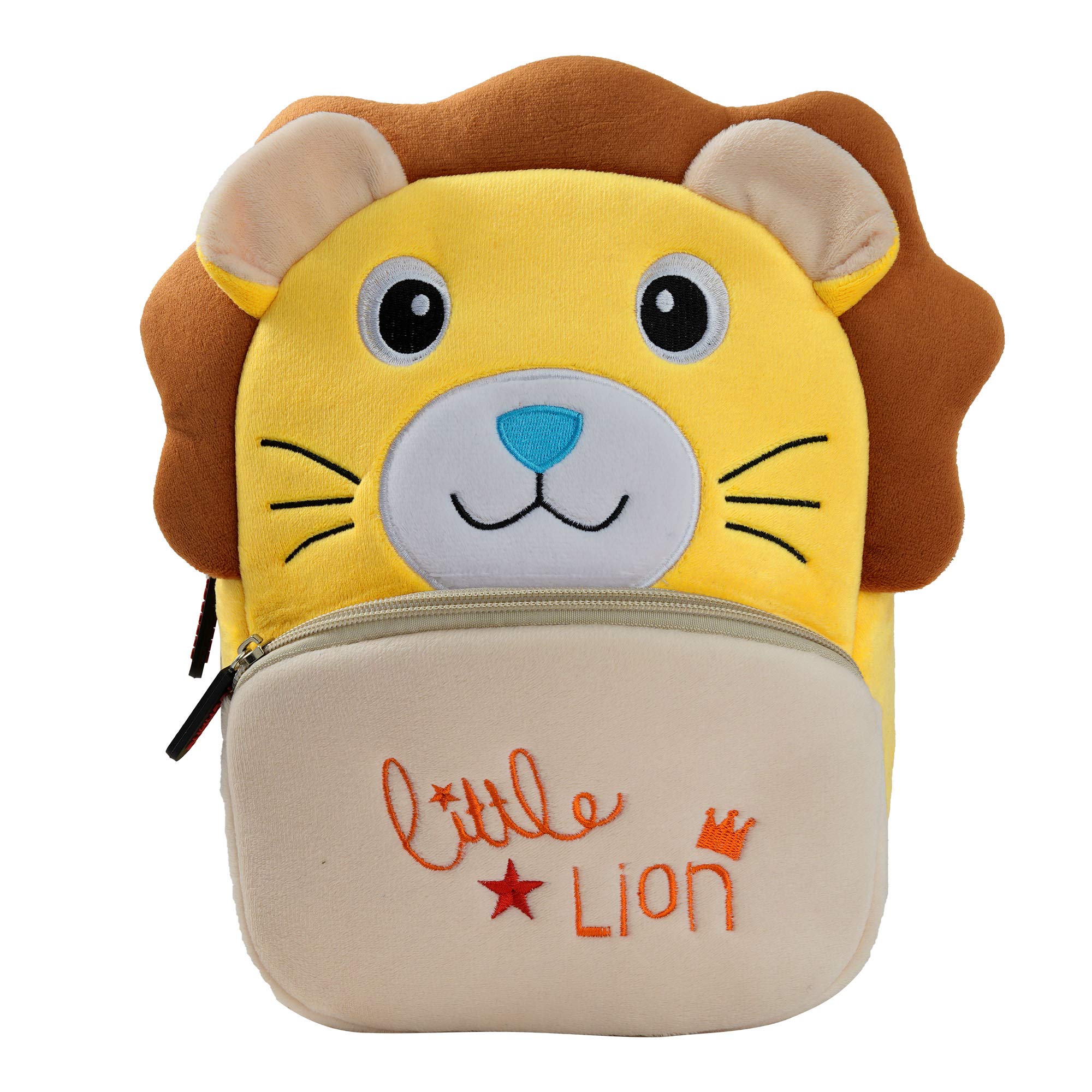 BAIGIO Children's Backpacks Animal Plush Toddler Backpack Cute Preschool Nursery School Bag for Girls Boys Rucksack (little lion)