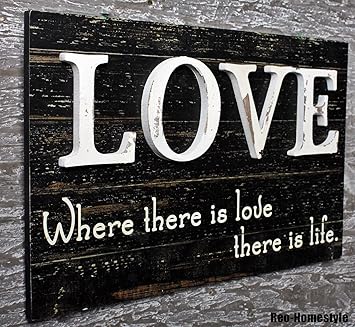 Amazonde Wandbild Wanddeko Holzbild 3d Love Liebe Familie
