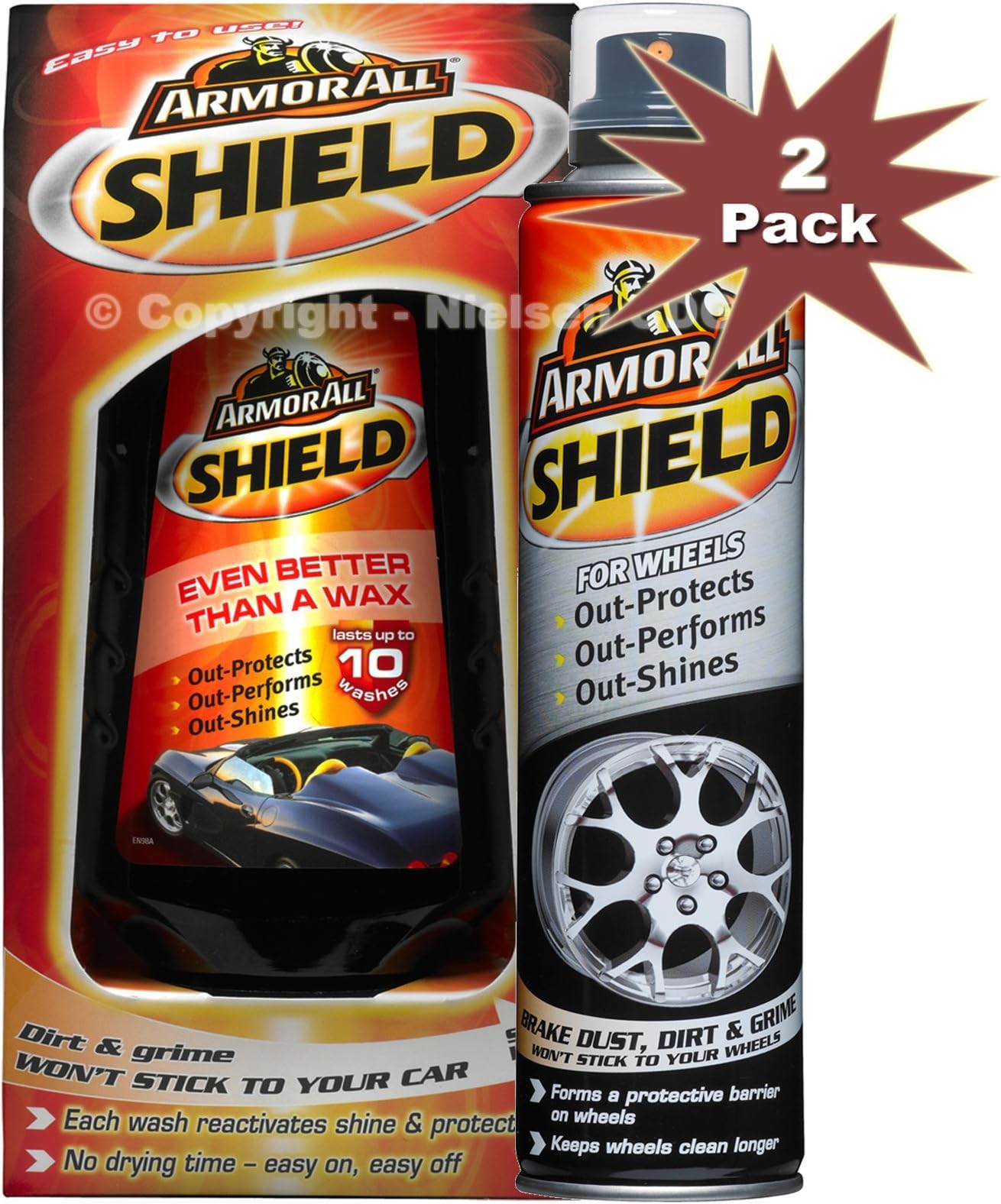 Armorall SHIELD 1-Wax + 1-Shield for Wheels - 2PK