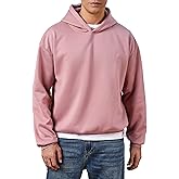 VPG Pink Hoodie for Men, Plain Long Sleeve mens sweatshirt Fleece Pullover Workout Hooded Sweatshirt