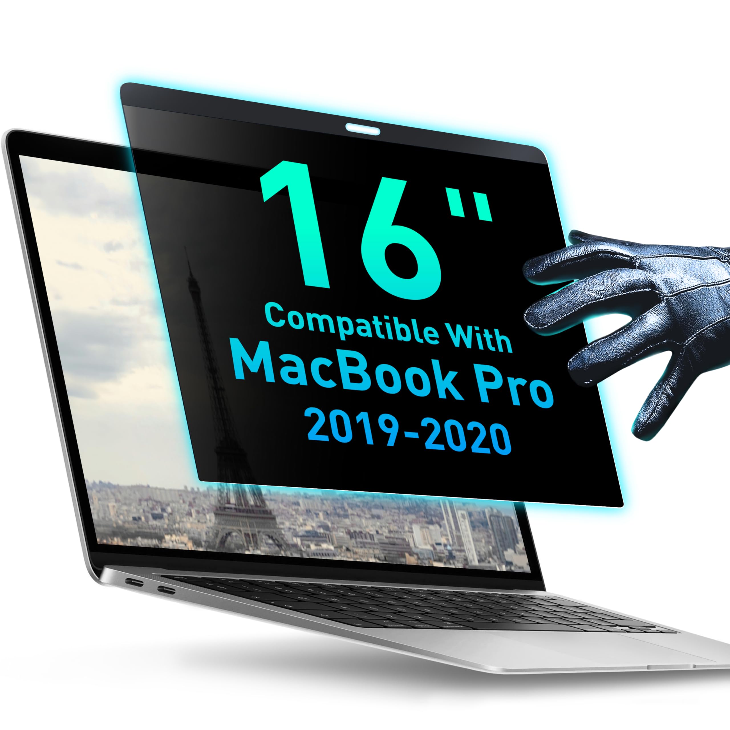 VINTEZ Magnetic Privacy Screen Compatible With MacBook Pro 16" 2019, 2020 Anti-Blue Light Laptop Screen Protector Filter Blue Light Blocking Filter — image 1