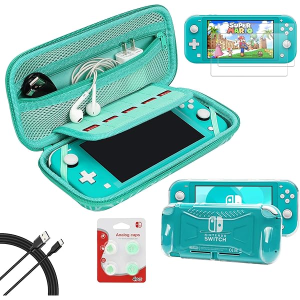 Amazon Com Switch Lite Accessories Bundle Kit With Carrying Case Tpu Case Cover With 2 Pack Screen Protector Usb Cable 4 Thumb Grip Caps For Nintendo Switch Lite Switch Lite Accessorise Turquoise Video Games Amazon Com Switch Lite Accessories Bundle Kit With Carrying Case Tpu Case Cover With 2 Pack Screen Protector Usb Cable 4 Thumb Grip Caps For Nintendo Switch Lite Switch Lite Accessorise Turquoise Video Games