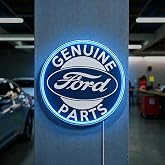 American Art Decor Vintage Ford LED Plaque Sign - Retro Lighted Wall Art Decor for Man Cave, Garage, Mechanic Shop, Bar &amp; Workshop - Classic Automotive Neon-Style Sign