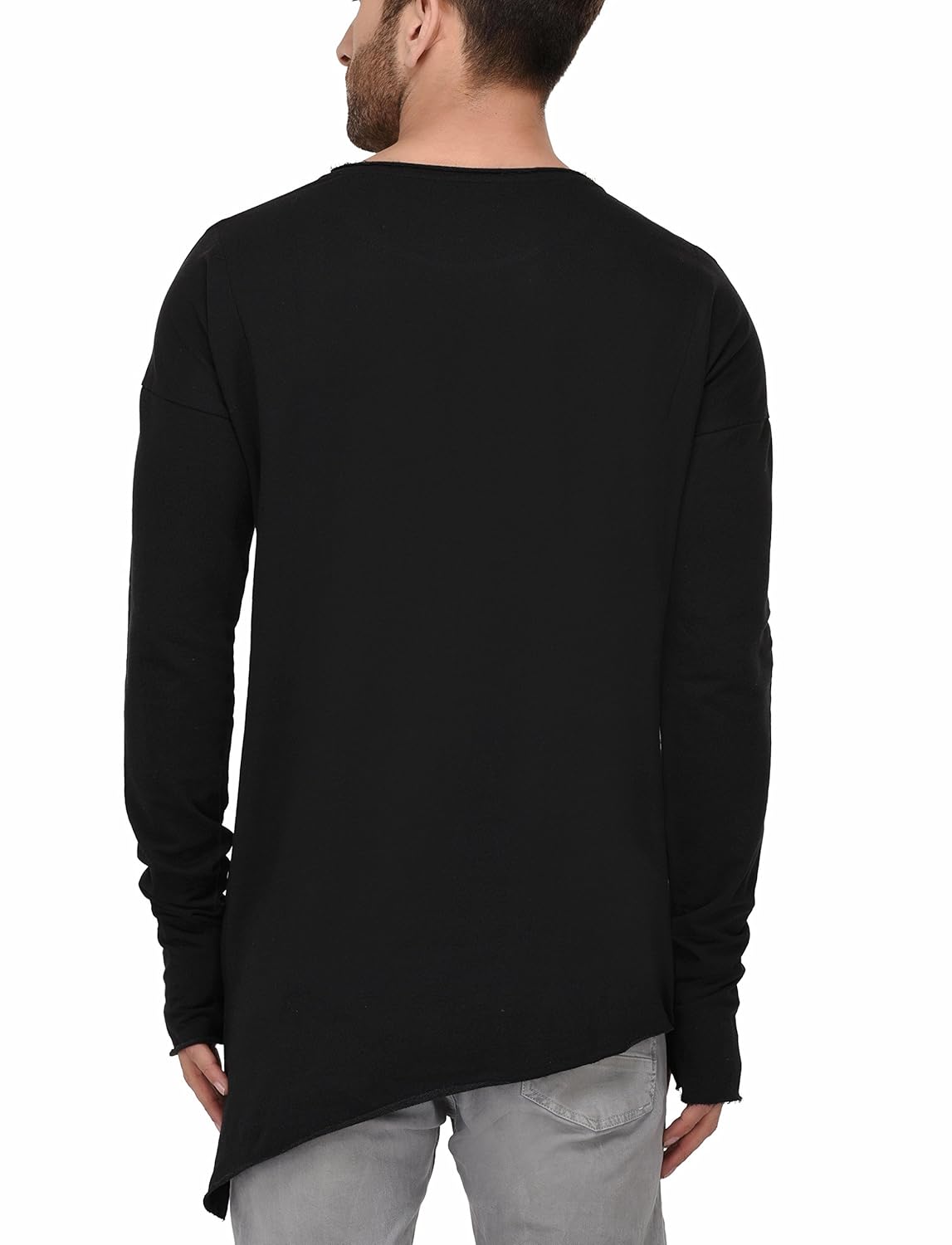 denimholic mens thumb hole cuffs long sleeve t-shirt