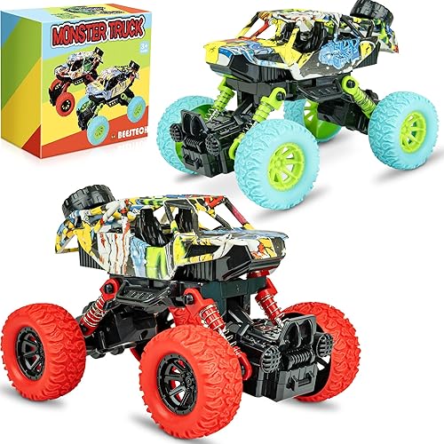 Inch Monster Truck Toys for Boys Years Old, Pull
