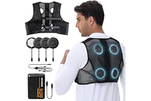 NAFUJAT Peltier Vest [Max -21℃] Cooling Vest, Peltier Element, 20000mAh Battery Included, Type-c Power Supply, 3 level Temp Adjustment, Quick Cooling, Quiet, One Size (M-XL Compatible)