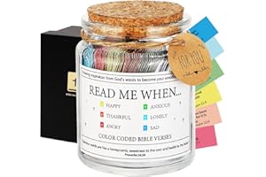QUNRWE Bible Verse Jar,Scripture Prayer Cards Holy Read Me When Bible Verses Jar,Confirmation Baptisms Christian Gifts for Women Men Teen Girls Boy,Birthday Christmas Gifts for Women Men Teens Mom Friends