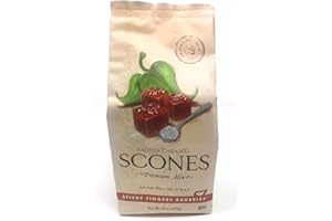 Sticky Fingers Bakeries Premium Scone Mix, Salted Caramel, 1 Bag (15 Ounces)