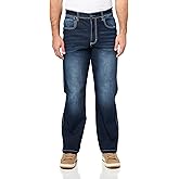 Southpole Men's Straight Relaxed-Fit Cross Hatch Denim, DS, 38X32
