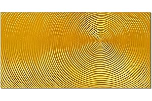 Slyart Handmade Modern Abstract Painting 3D Heavy Texture Large Wall Art 48x24 Inches Minimalism Gold Artwork Oil Paintings on Canvas for Living Room Bedroom Wall Decor