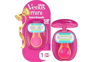 Gillette Venus Extra Smooth Travel Razor Kit for Women, Mini Handle + Refill + Case, Holiday Gifts for Women