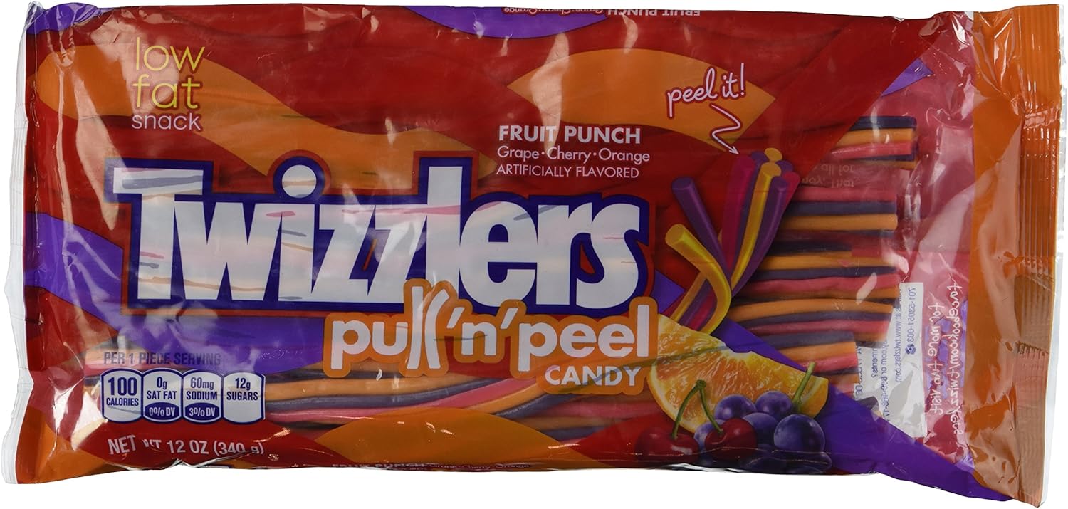 Twizzlers Twist Pull'n'peel Fruit Punch Candy, 12 Oz (340g) BagGrape