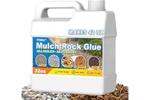 TTDMK Make 42oz Rock Glue for Landscaping, Concentrated Mulch Glue, Gravel Binder for Pea Gravel, Bark, Waterproof Clear Outdoor Mulch Anchor, Stone Stabilizer for Paths, Patios, Driveways & Garden Border