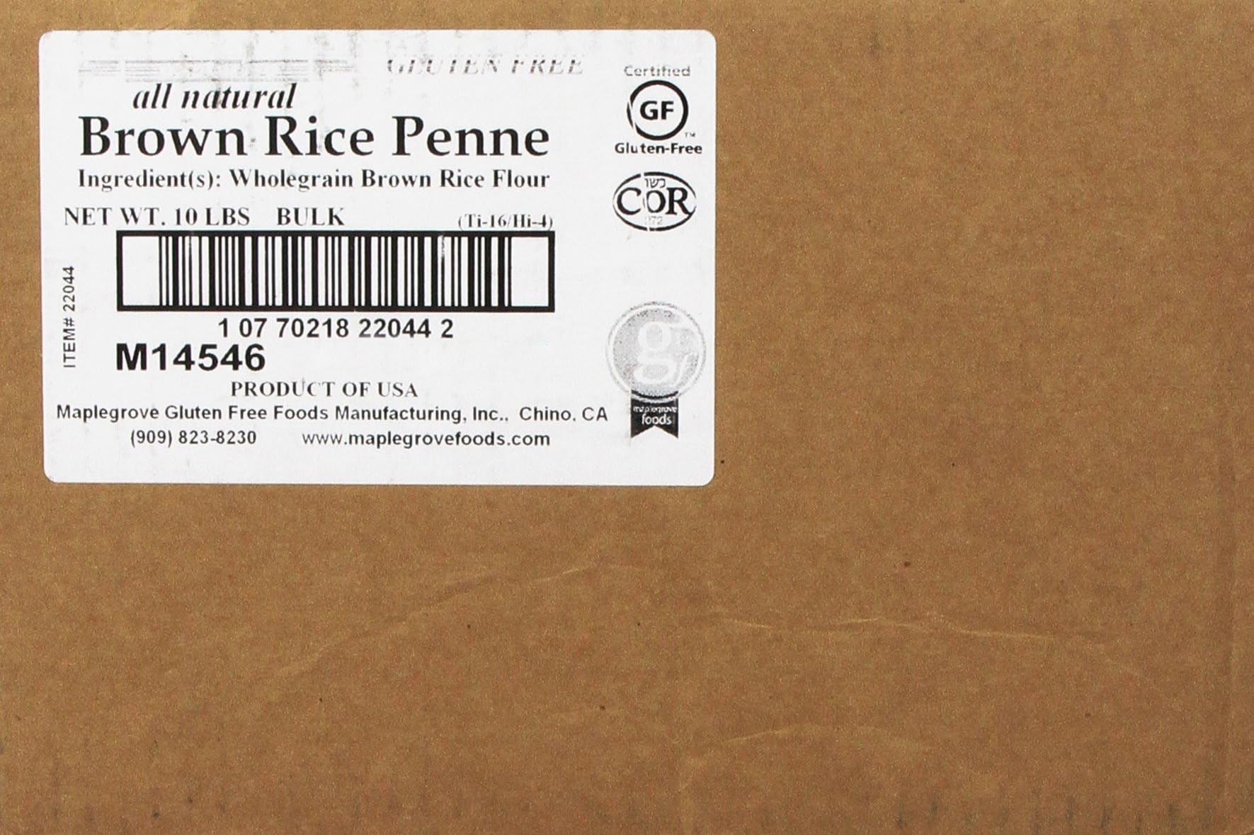 Pastariso Brown Rice Penne Pasta, 10 Pound