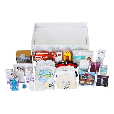 Finnish Baby Box Bassinet Bundle: Stock Up On Clothing | Safe &amp; Portable Sleeper and Starter Kit for Your Newborn Infant Boy or Girl