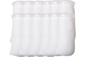 ENCOMPASS ALL 12 Pack - 4 Inch Ring Filter Socks 200 Micron - Aquarium Felt Filter Bags -4 Inch Ring By 9.5 Inch Long [Short Version] - Fits Eshopps and Aqueon