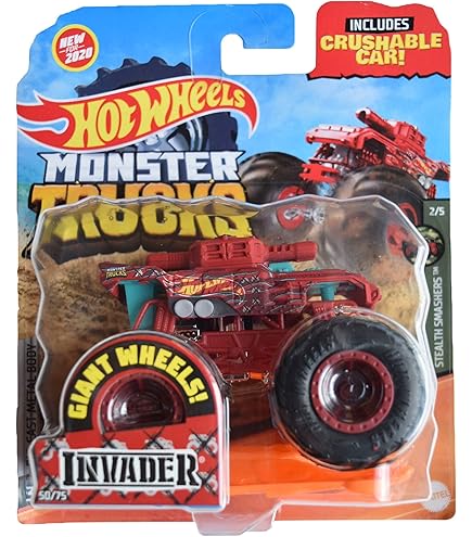 Amazon.com: Hot Wheels Monster Trucks Invader : Toys & Games