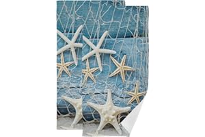 Pfrewn Starfish Seashell Tropical Beach Hand Towels Set of 2 Sea Ocean Marine Nautical Bathroom Towel 16x30 in Soft Absorbent Guest Bath Towel Kitchen Dish Towel Spa Home Bathroom Decorations
